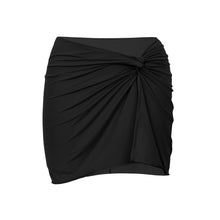 Cargar imagen en el visor de la galería, Product Front: Rio De Sol Falda De Playa Nero Skirt-Knot
