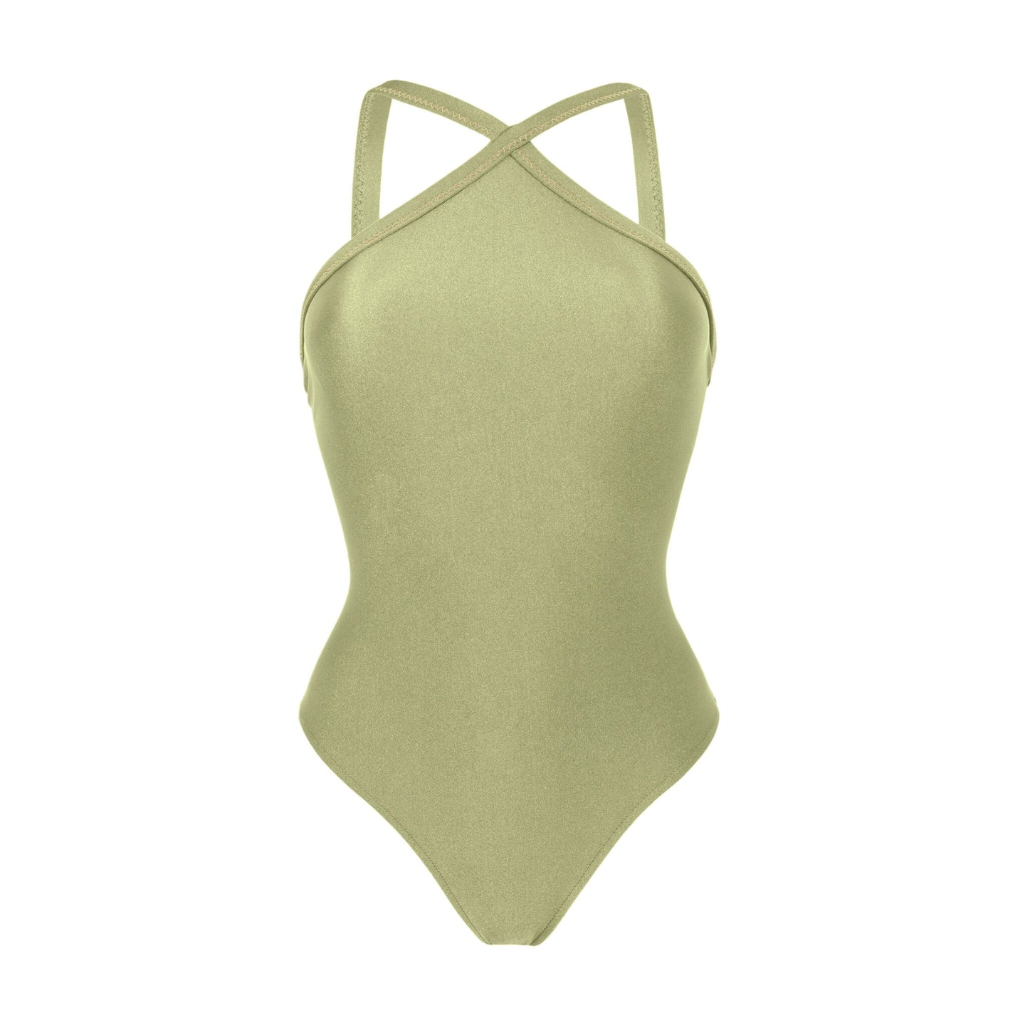 Product Front: Rio De Sol Una Pieza Oliva High-Neck