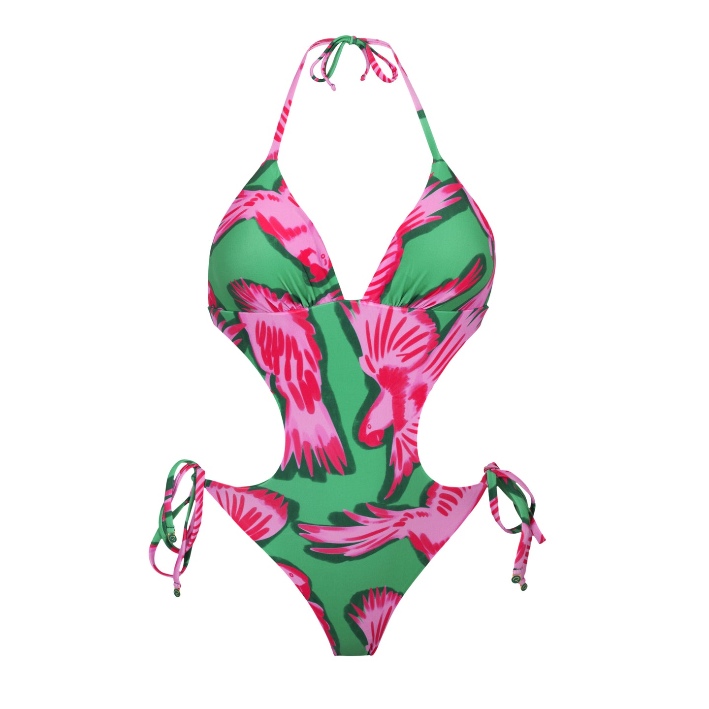 Product Front: Rio De Sol Una Pieza Parrots Trikini