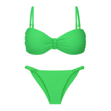 Cargar imagen en el visor de la galería, Product Front: Rio De Sol Conjunto Set Dots-Energy Bandeau-Crispy Cheeky-Crispy
