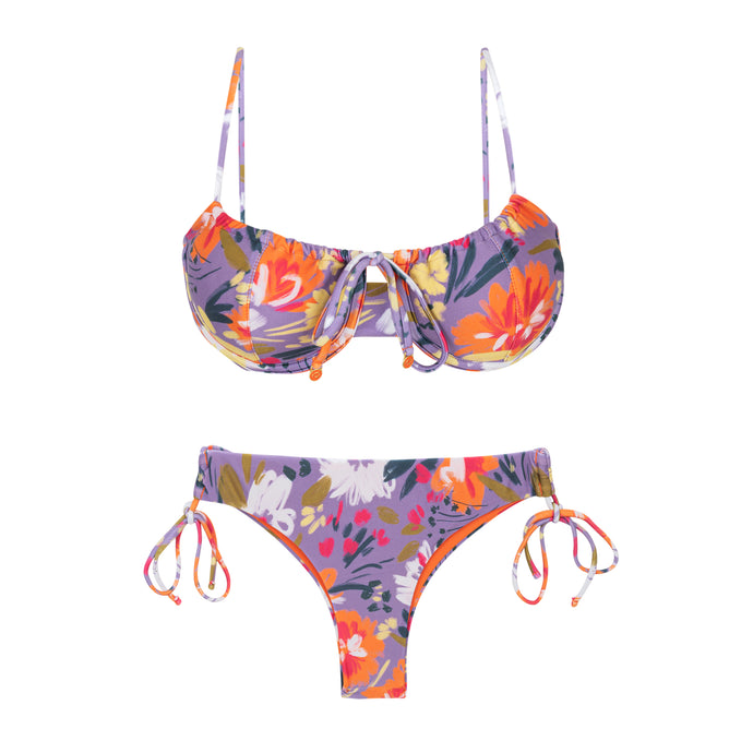 Product Front: Rio De Sol Conjunto Set Garden-Flower Balconet-Tie Angel