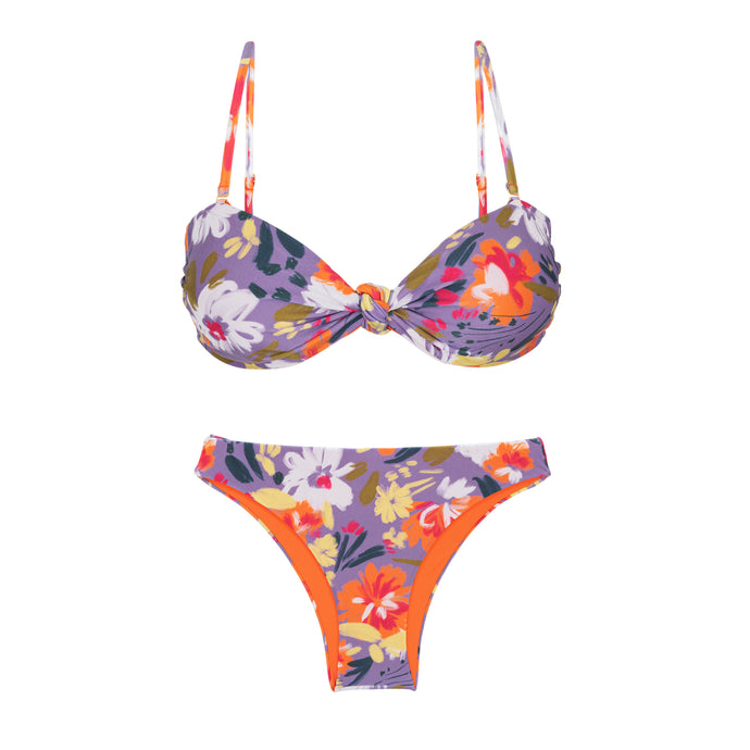 Product Front: Rio De Sol Conjunto Set Garden-Flower Bandeau-Joy Essential