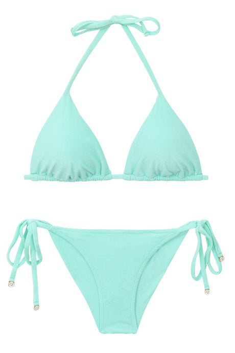 Product Front: Rio De Sol Conjunto Set Malibu-Menta Tri-Inv Cheeky-Tie