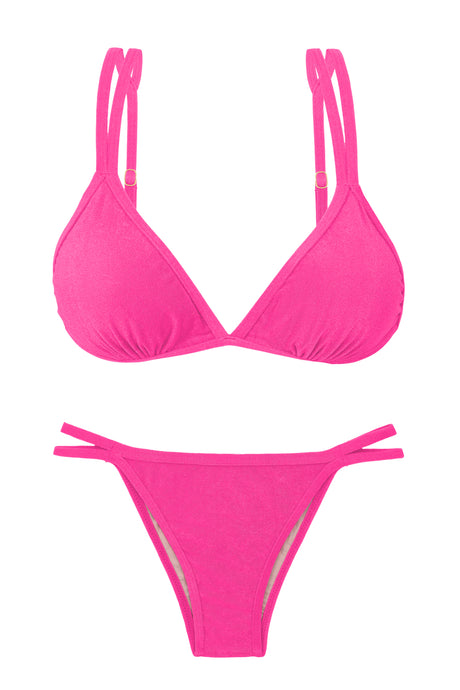 Product Front: Rio De Sol Conjunto Set Malibu-Rosa Tri-Duo Rio-Duo