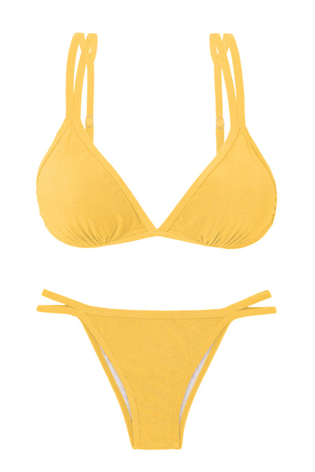 Product Front: Rio De Sol Conjunto Set Malibu-Yellow Tri-Duo Rio-Duo