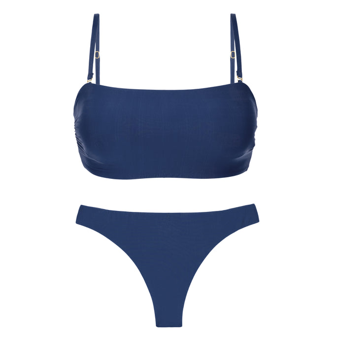 Product Front: Rio De Sol Conjunto Set Navy Bandeau-Reto Nice-Fio