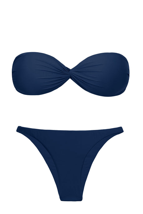 Product Front: Rio De Sol Conjunto Set Navy Twist Leblon