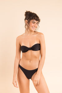 Image 12: Rio De Sol Conjunto Set Shimmer-Black Bandeau-Joy Essential