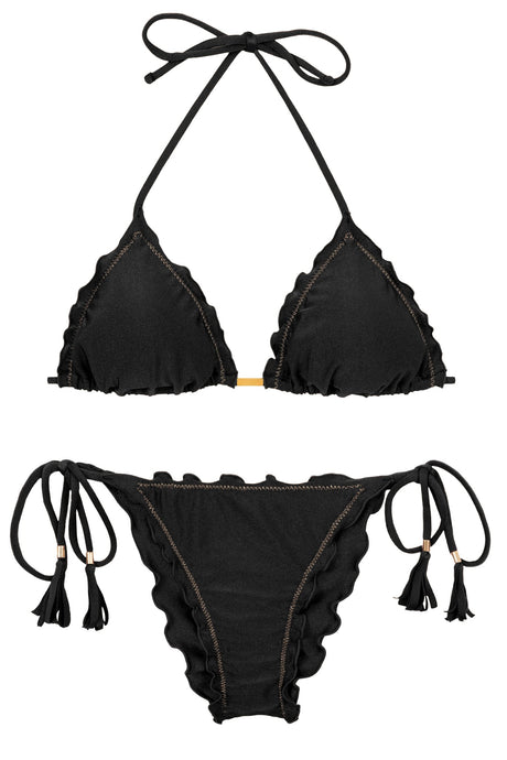 Product Front: Rio De Sol Conjunto Set Shimmer-Black Frufru