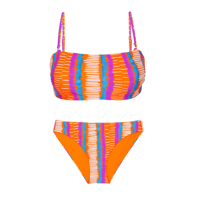 Product Front: Rio De Sol Conjunto Set Stripes Bandeau-Reto Essential-Comfy