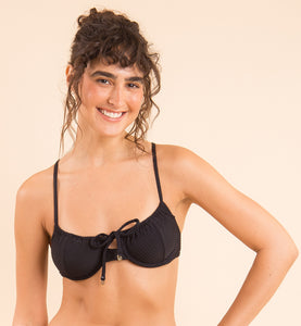 Image 08: Rio De Sol Sostén Top Dots-Black Balconet-Tie