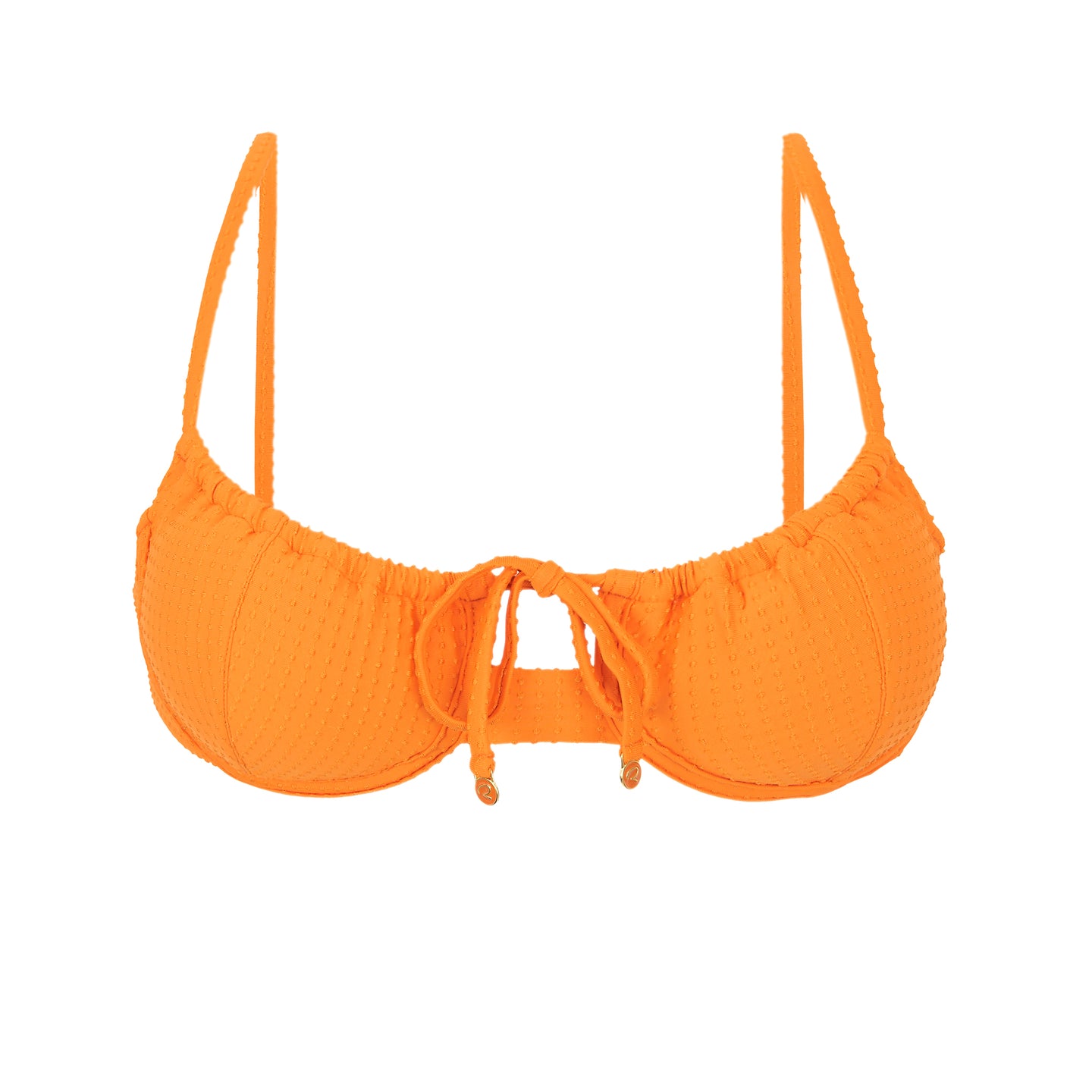 Product Front: Rio De Sol Sostén Top Dots-Mango Balconet-Tie