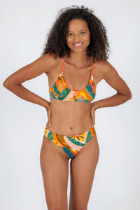 Model Front: Rio De Sol Sostén Top El-Arco Bralette-Orange