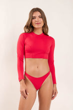 Cargar imagen en el visor de la galería, Model Front: Rio De Sol Sostén Top Hibiscus Reef
