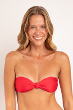 Cargar imagen en el visor de la galería, Gallery: Rio De Sol Sostén Top Microfibra-Chic-Red Bandeau-Joy
