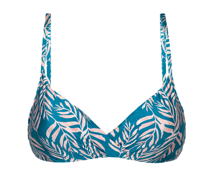 Product Front: Rio De Sol Sostén Top Palms-Blue Balconet-Inv
