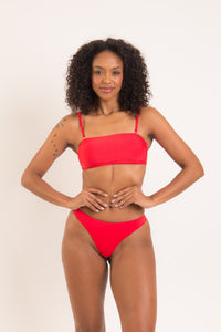 Image 08: Rio De Sol Sostén Top Rouge Bandeau-Reto