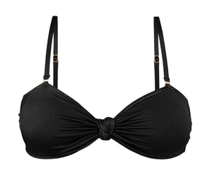 Product Front: Rio De Sol Sostén Top Shimmer-Black Bandeau-Joy