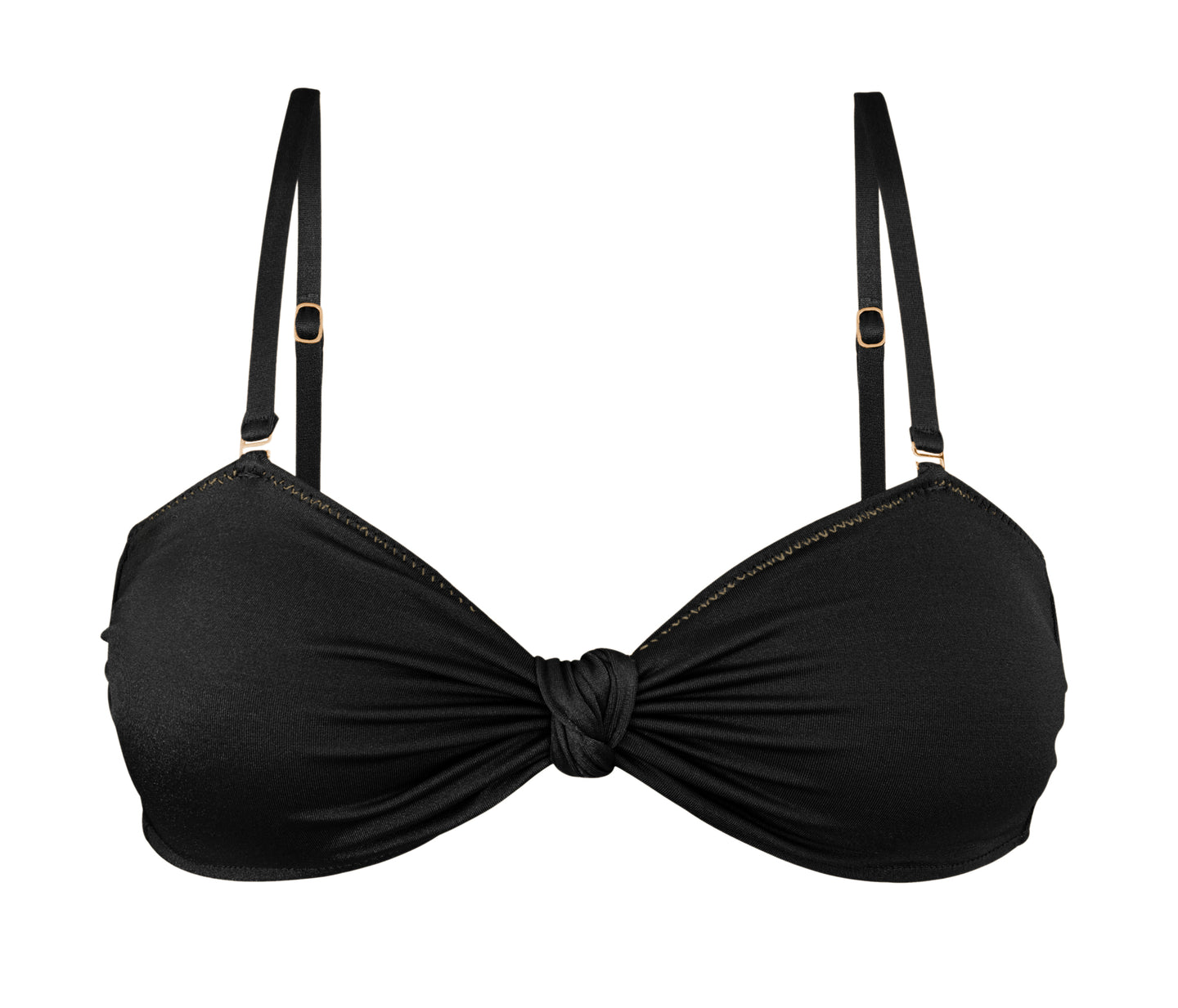 Product Front: Rio De Sol Sostén Top Shimmer-Black Bandeau-Joy