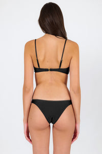 Model Back: Rio De Sol Sostén Top Shimmer-Black Bandeau-No