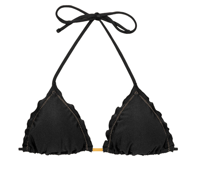 Product Front: Rio De Sol Sostén Top Shimmer-Black Frufru