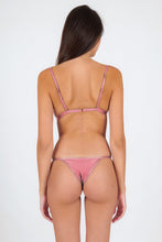 Cargar imagen en el visor de la galería, Model Back: Rio De Sol Sostén Top Shimmer-Confetti Tri-Fixo
