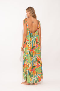 Model Back: Rio De Sol Vestido De Playa Tropical Long Dress Chiara