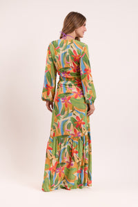 Model Back: Rio De Sol Vestido De Playa Tropical Long Dress Verona