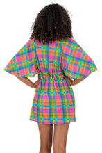 Cargar imagen en el visor de la galería, Model Back: Rio De Sol Mini Dress Tulip-Garden Mini Dress
