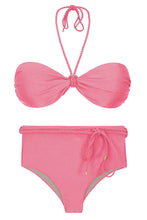 Cargar imagen en el visor de la galería, Set Shimmer-Confetti Twist Belted-High-Waist
