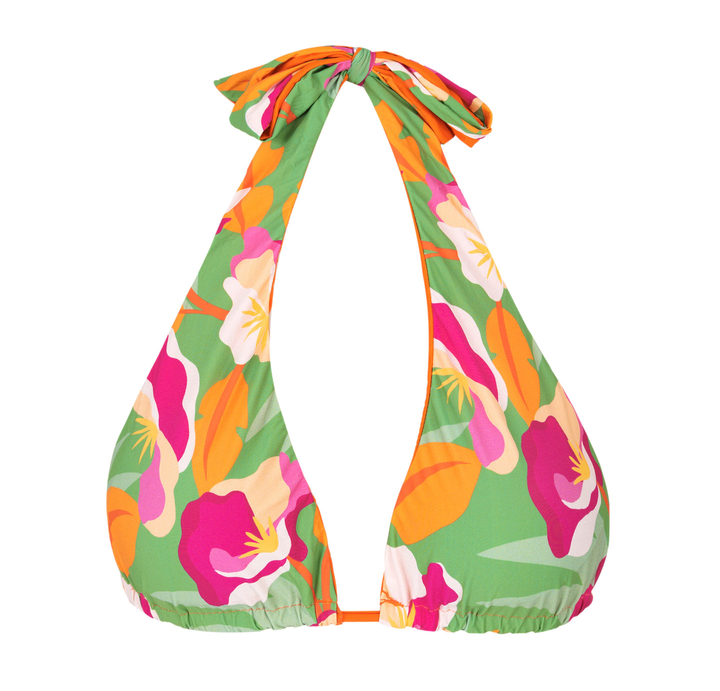 Top Green-Bloom Halter-Double